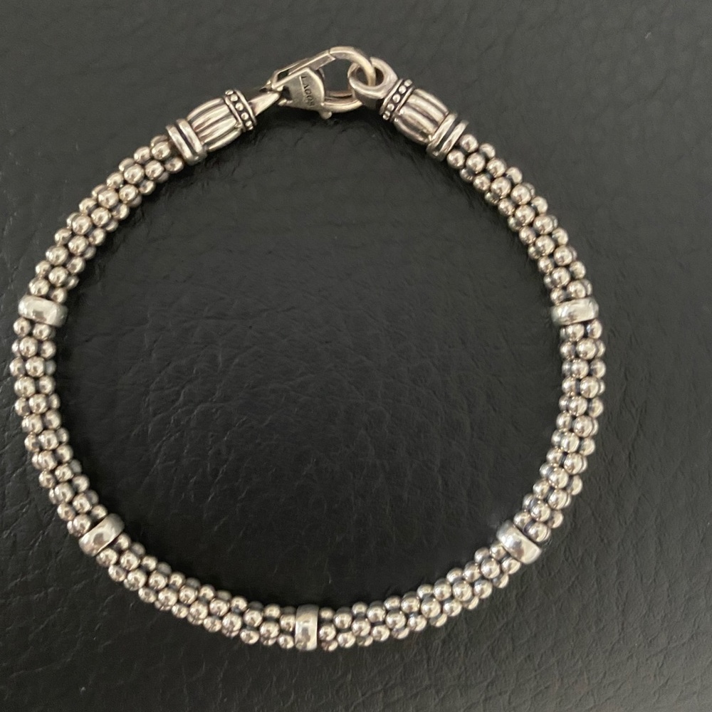 Lagos Silver Caviar Rope bracelet $295